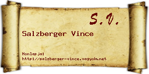 Salzberger Vince névjegykártya